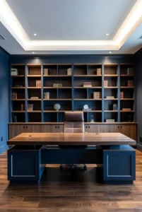 Black and Wood Office Design