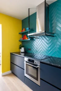 Bold Color Accent Cabinets