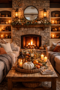 Cozy Fireplace Centerpiece