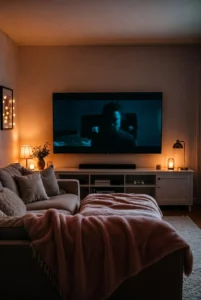 Cozy Movie Night Living Room