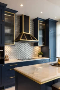 Dark Blue Modern Luxury Kitchen
