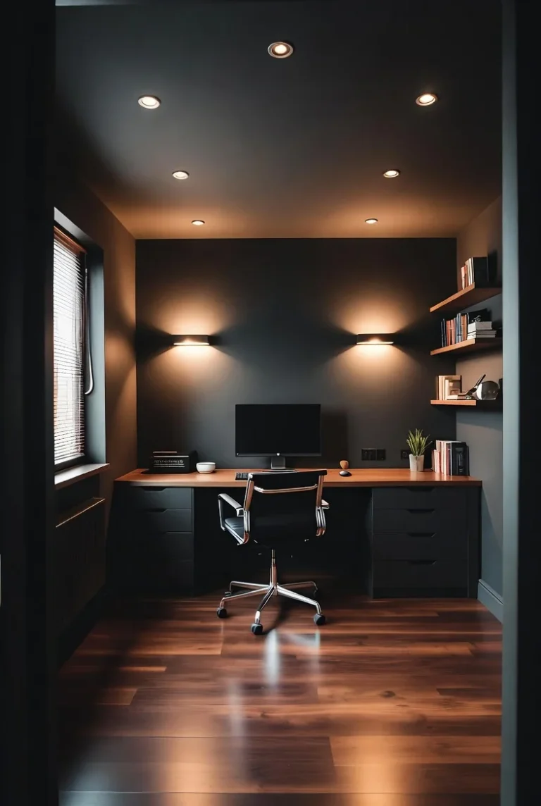 Dark Office with Accent Lighting