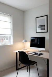 Dark Office with Minimalist Design