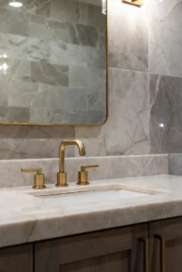 Gold Fixture Bathroom