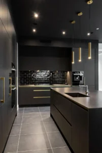 Matte Black Kitchen Design