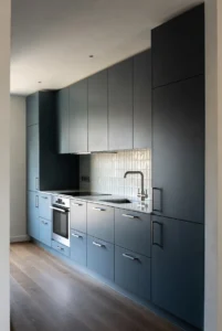 Matte Dark Blue Kitchen