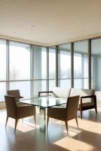 Modern Glass Living Room