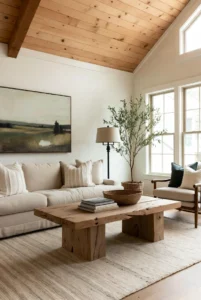 Neutral Farmhouse Living Room