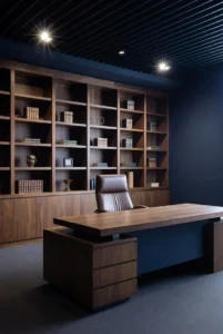 Office with Ambient Lighting