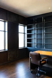 Office with Dark Accent Wall