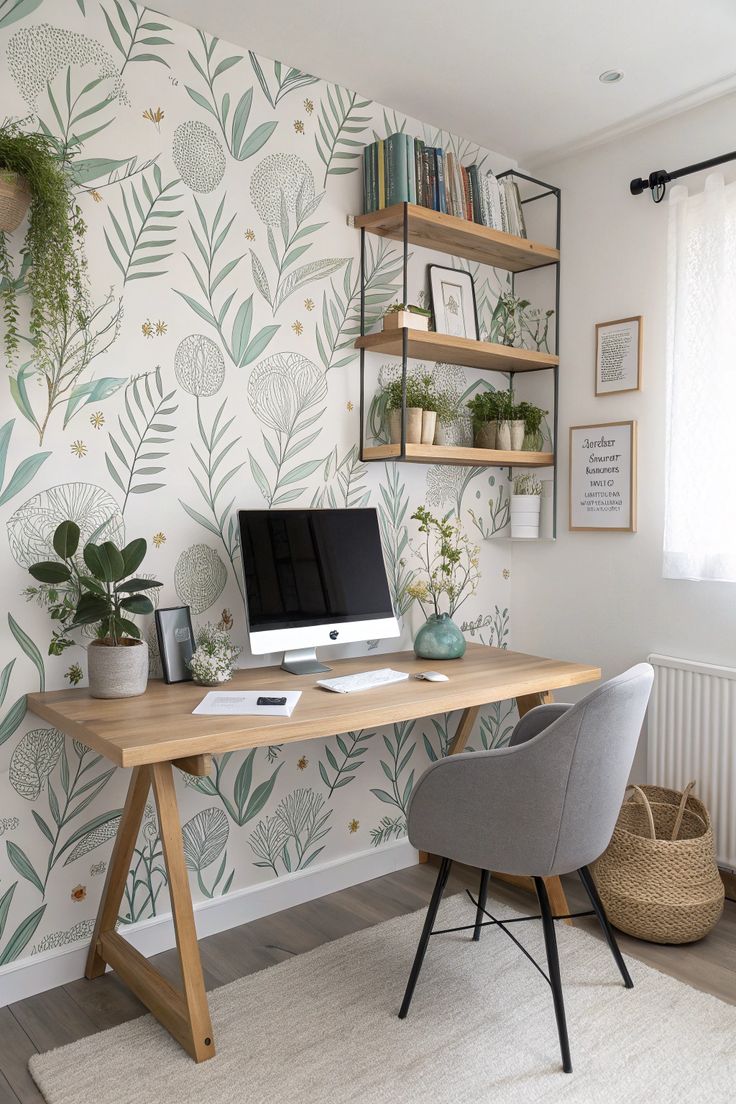 21 Stylish Wallpaper Ideas for a Modern Home Office Setup