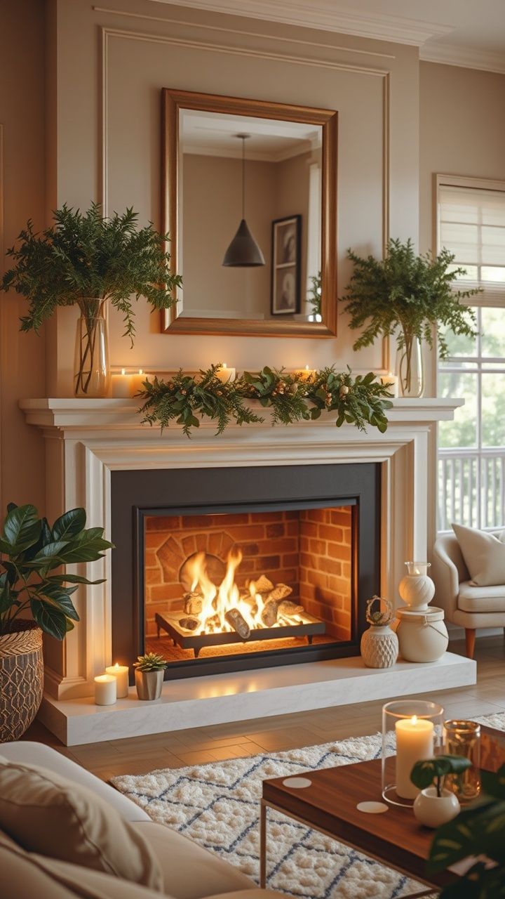 Classic Mantel Fireplace