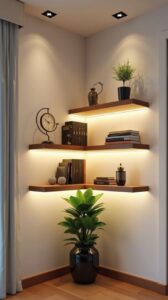 Corner Shelves for Tight Spaces