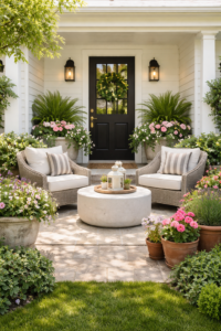 Frame the Seating Area with Planters