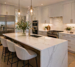 Marble Countertops with Clean Lines