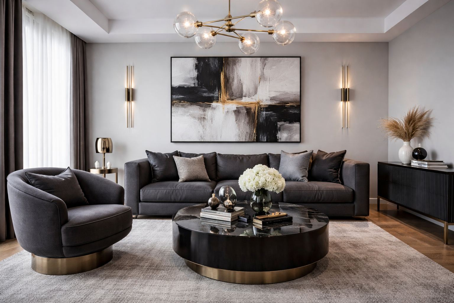 20 Elegant Gray Living Room Designs