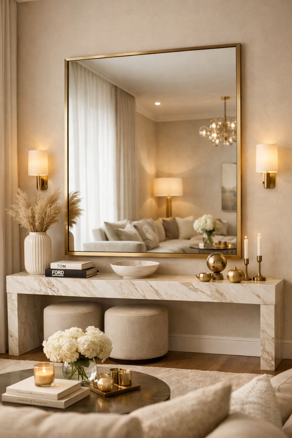 Oversized Single Statement Mirror