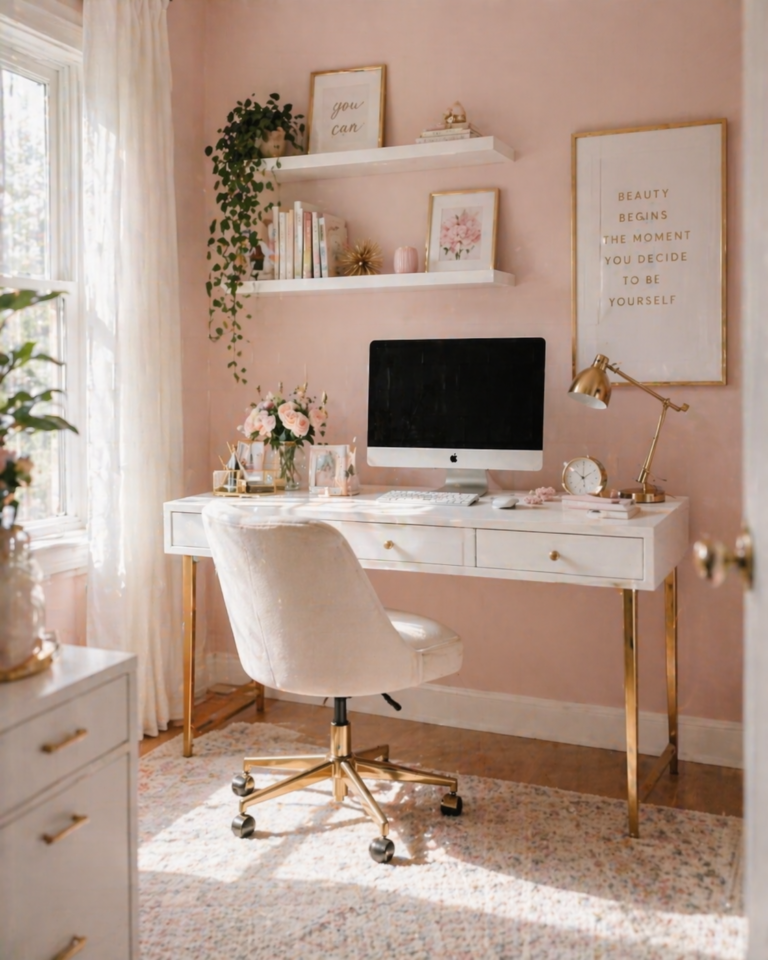 Soft Blush Pink Workspace