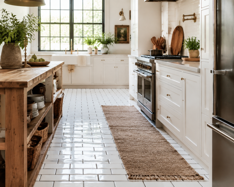 22 White Kitchen Floor Ideas to Try