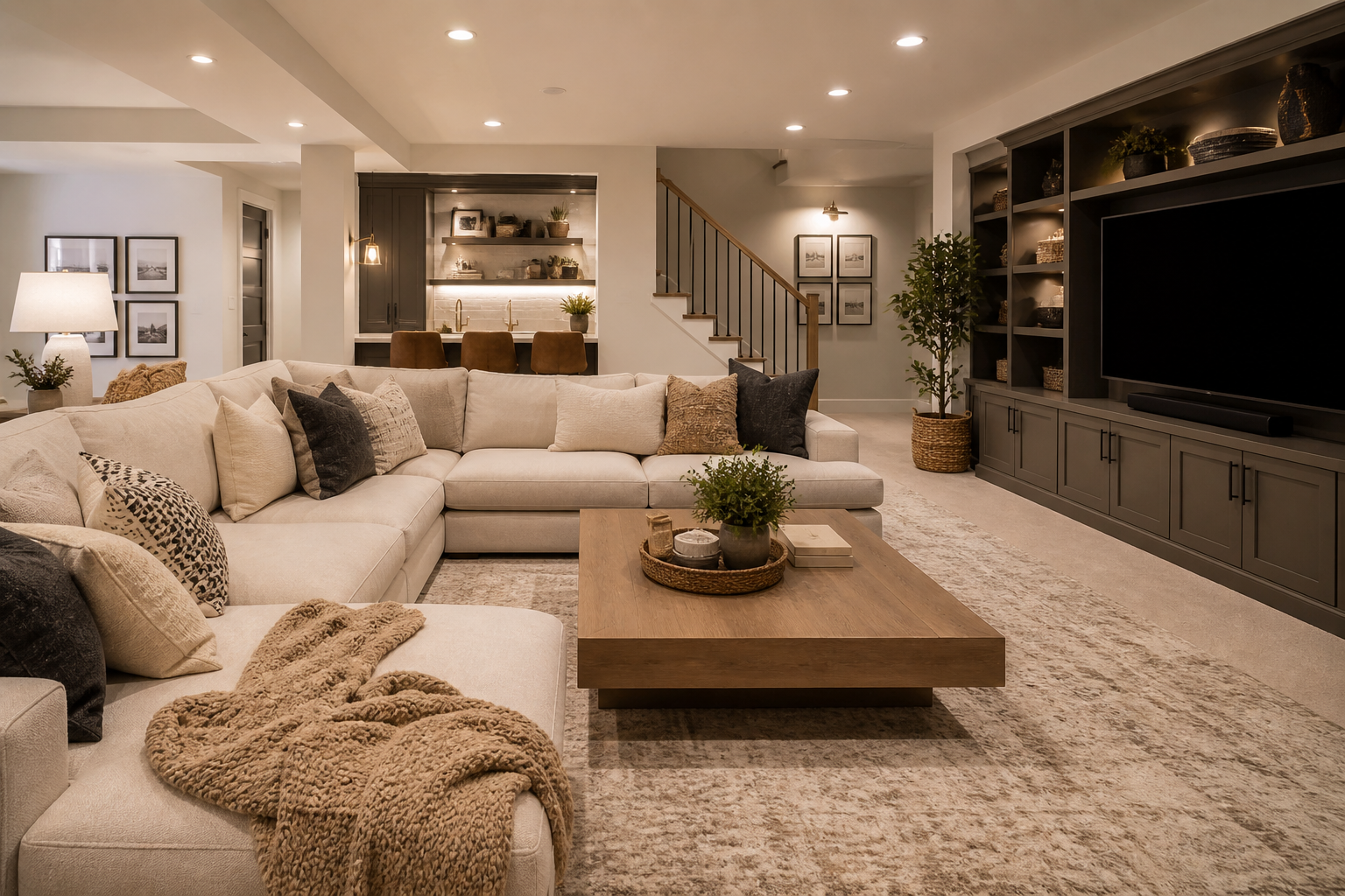 20 Basement Living Room Ideas That Wow