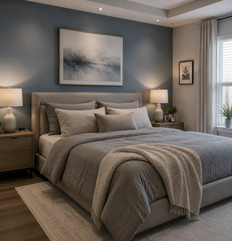 24 Gray and Blue Bedroom Ideas