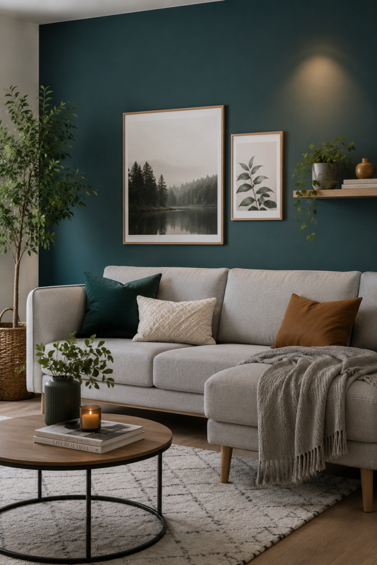 24 Teal and Grey Living Room Ideas