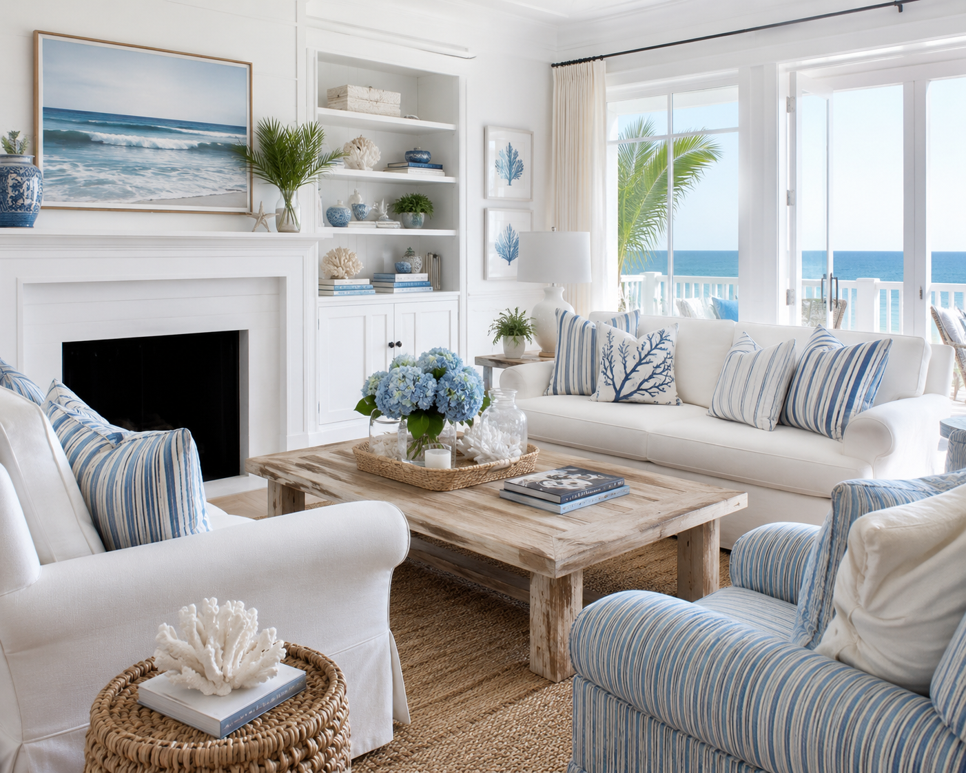 22 Beachy Living Room Ideas for Coastal Vibes