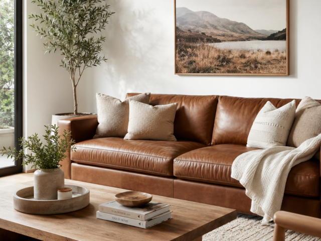 18 Brown Leather Sofa Living Room Ideas to Copy
