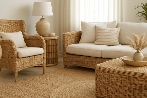 Layering Textures with Jute Rugs and Wicker Accents illustration