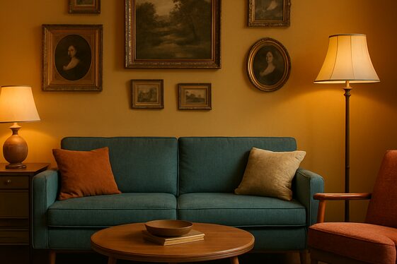 Integrating Vintage Elements for a Timeless Blue and Yellow Room illustration
