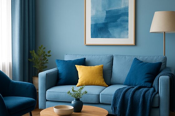 Layering Blue Hues for a Dynamic and Cozy Feel illustration