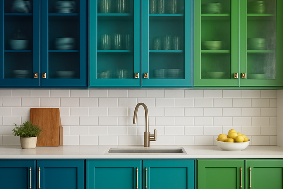 Color-Tinted Glass for a Bold Kitchen Statement illustration