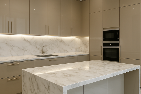Luxurious Monaco-Style Kitchens with Glossy Finishes illustration