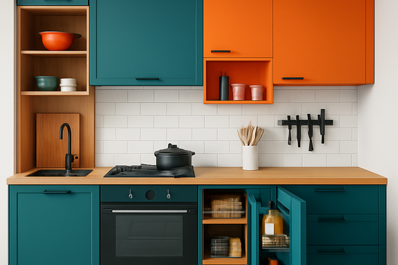 Bold Dutch Kitchens Featuring Innovative Storage Solutions illustration