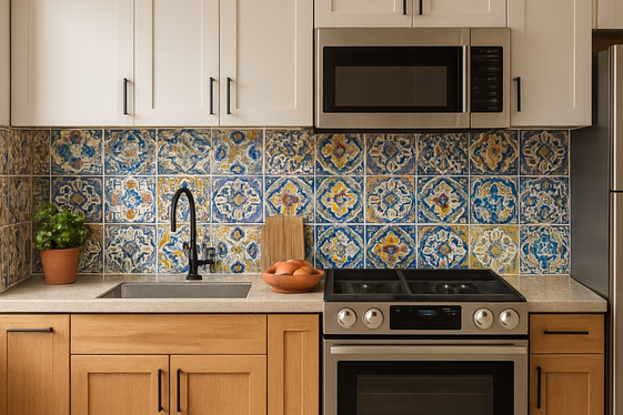 Timeless Portuguese Azulejo Tile Backsplashes illustration