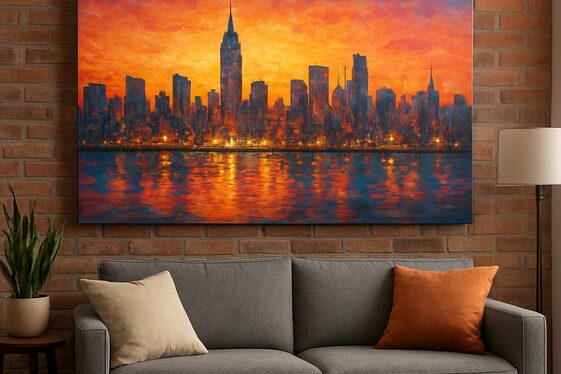 Custom City Skyline Landscapes illustration