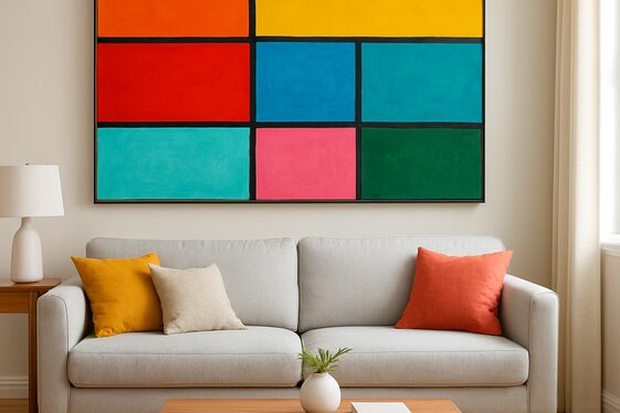 Bold Color Blocking with Acrylics illustration