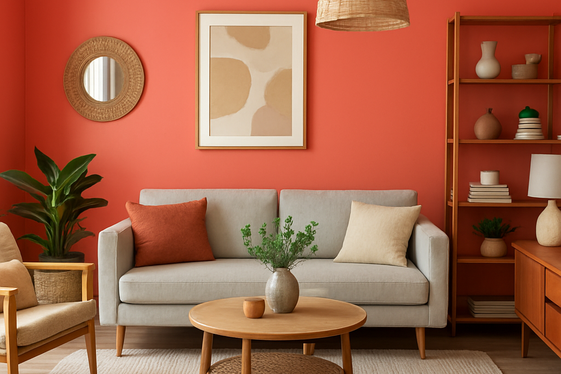 Vibrant Coral for Energetic Rooms illustration
