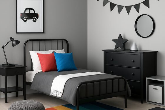 Monochrome with Pops of Bright Colors illustration