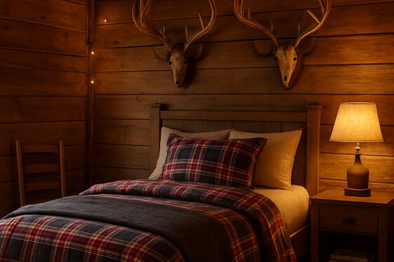 Rustic Cabin Style Bedrooms illustration