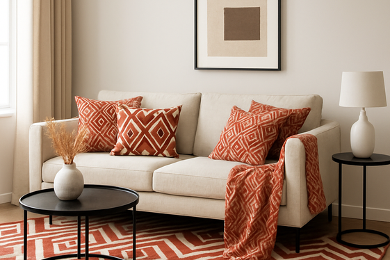Incorporating Red in Contemporary Geometric Patterns illustration