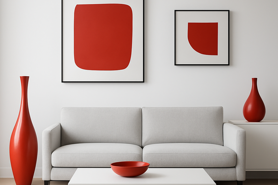 Modern Minimalist Red Accents for Subtle Boldness illustration