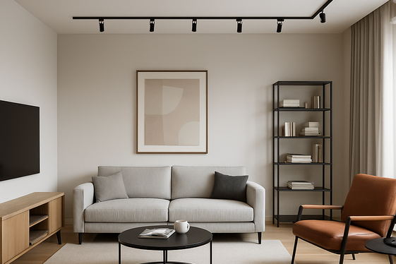 Using Track Lighting to Define Separate Living Areas illustration