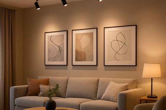 Using Adjustable Spotlights to Highlight Art and Décor illustration