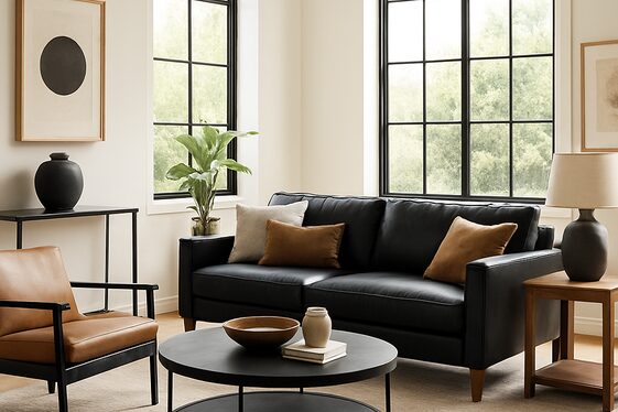 Maximizing Natural Light in Black and Brown Living Rooms illustration