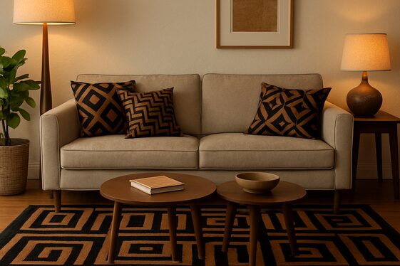 Using Black and Brown Patterns for Textiles and Rugs illustration
