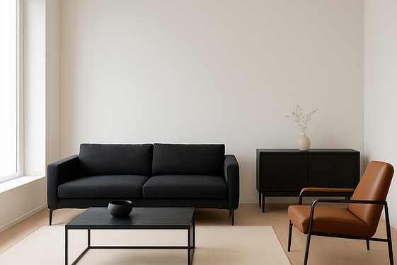 Designing Minimalist Black and Brown Living Room Layouts illustration