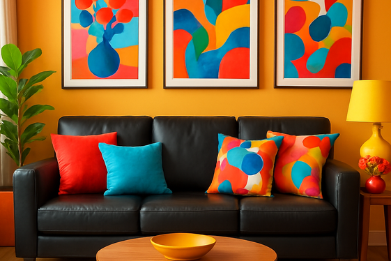 Mixing Black Leather with Vibrant Color Schemes illustration