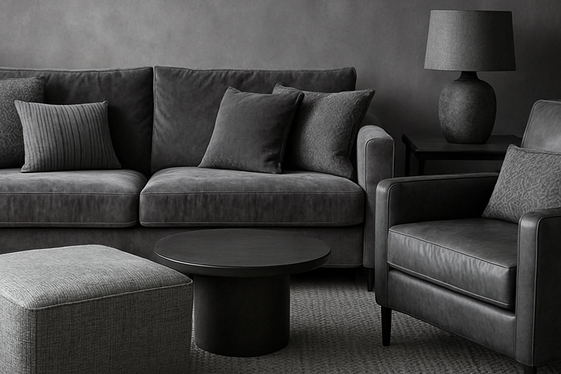 Go Monochrome with Textured Accents illustration