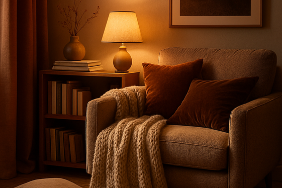 Create a Cozy Reading Nook with Layered Textures illustration